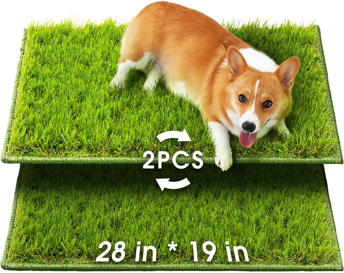 Hompet Artificial Grass for Dogs, 28"x19", Professional Dog Grass Mat, Easy to Clean with Drainage