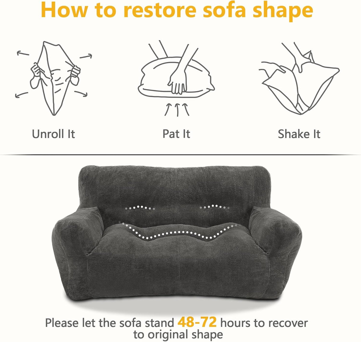Lovupet Dog Couch for Small Medium Breed, Dog Sofa Bed Full Filled Sponge, No Assembly Need, PS581