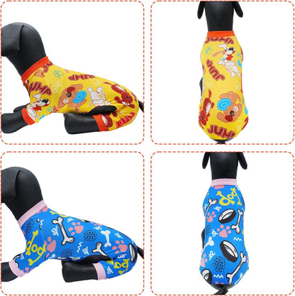 2PCS Dog Pajamas for Extral Small Xs Sized Doggie Pjs Clothes Puppy Onesies Outfits Pet Jammies Boy