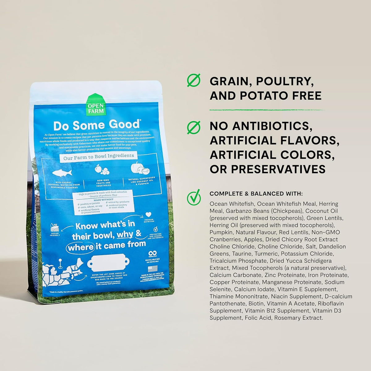 Open Farm Catch-of-The-Season Whitefish Grain-Free Dry Cat Food, Wild-Caught Fish Recipe with
