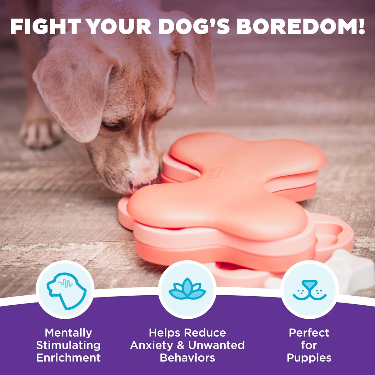 Outward Hound Nina Ottosson Puppy Tornado Dog Puzzle Interactive Treat Puzzle Dog Enrichment Dog