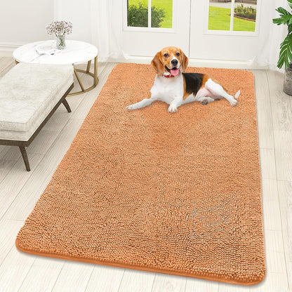 OLANLY Dog Door Mat for Muddy Paws 59x32, Absorbs Moisture and Dirt, Absorbent Non-Slip Washable