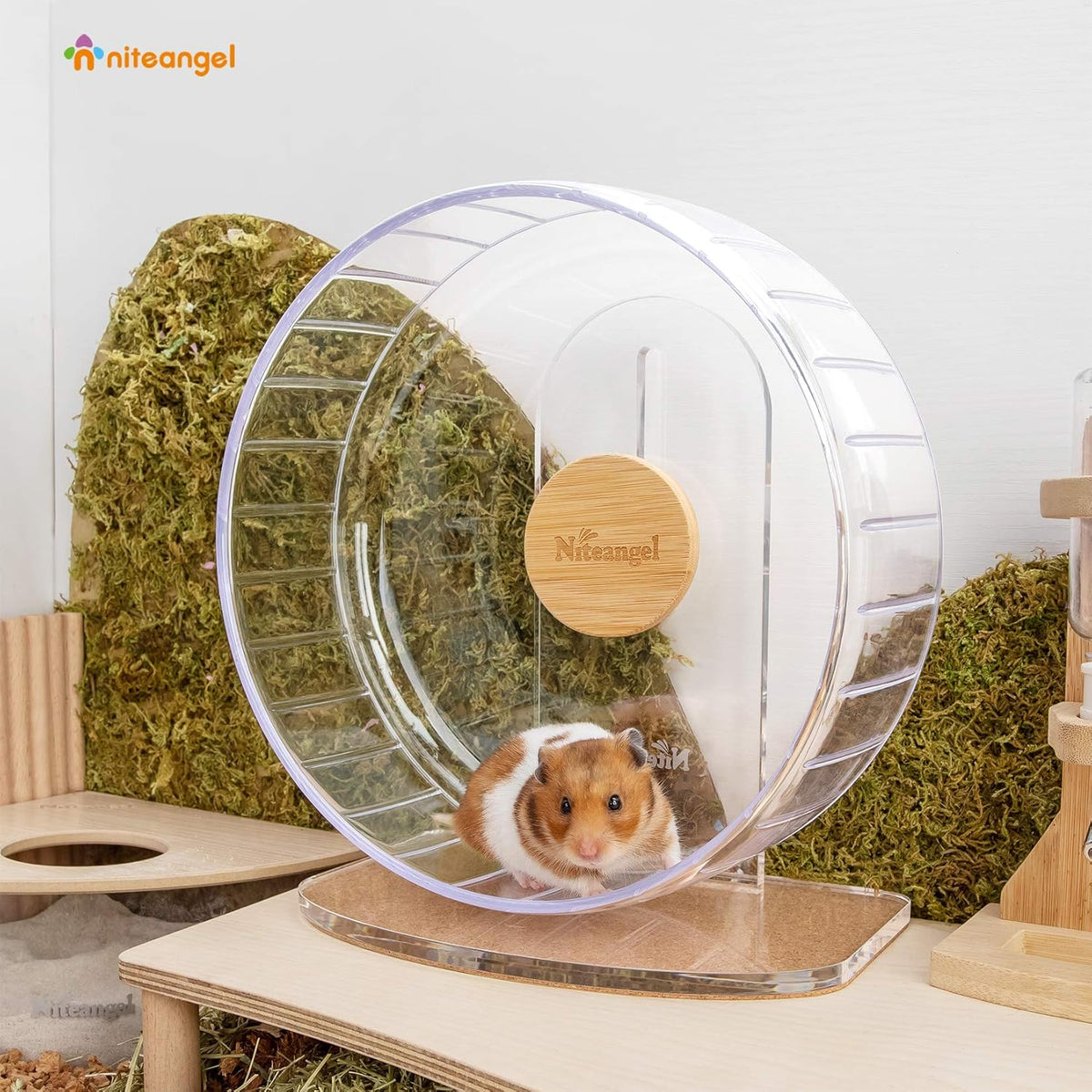 Niteangel Super-Silent Hamster Exercise Wheels - Quiet Spinner Hamster Running Wheels with
