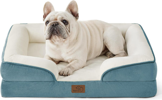 Bedsure Orthopedic Dog Bed Medium Size Dogs - Washable Medium Dog Cat Bed Waterproof, Comfort Pet