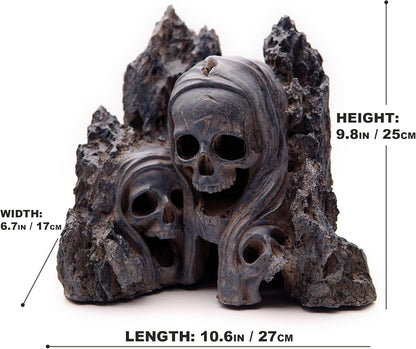 Fish Tank Decor Rocks.Aquarium Decoration Model.Easy and Quick Solution for Aquascaping.(Skull