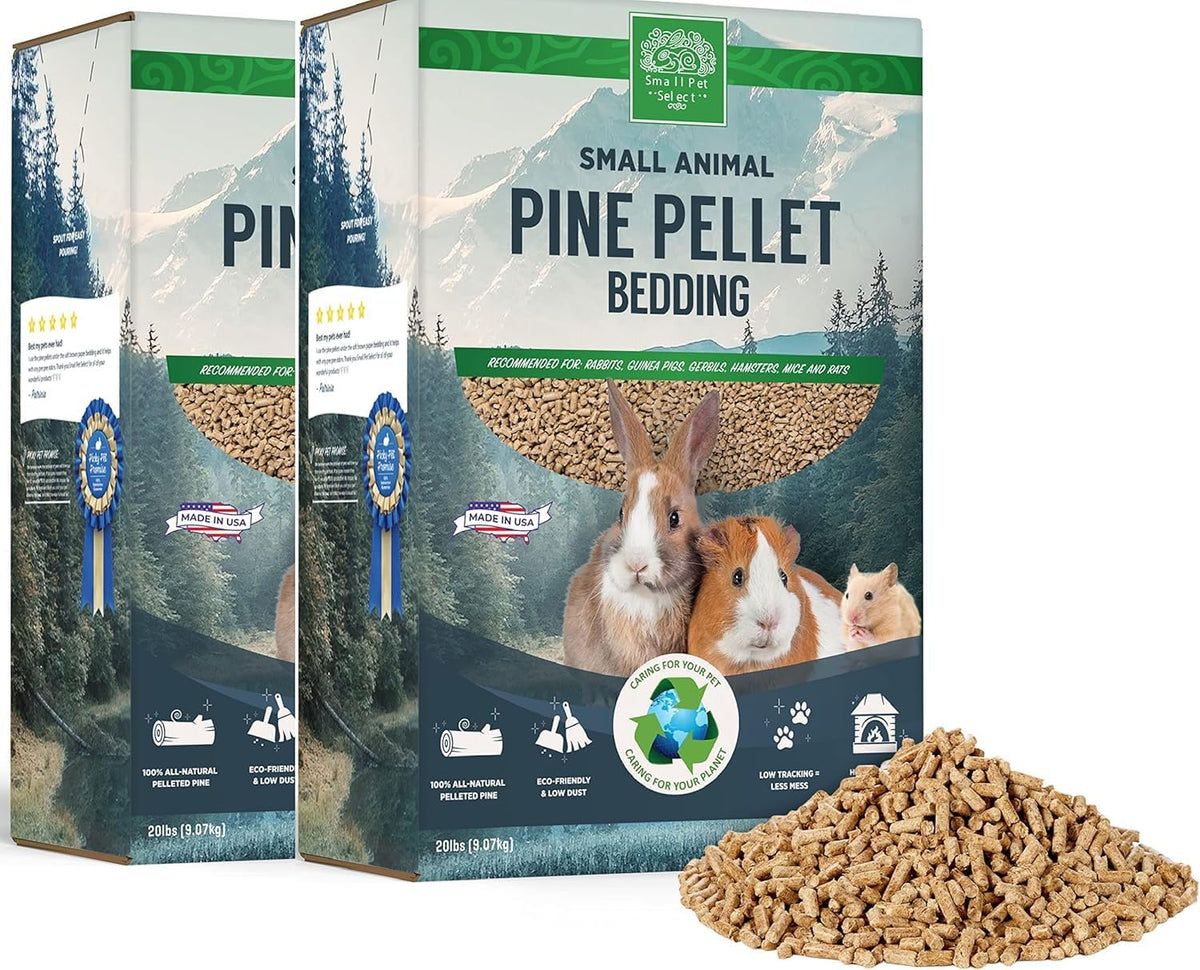 Small Pet Select Pine Pellet Bedding 40lb, Litter Pellets for Rabbit, Guinea Pig, Hamster, Bunny