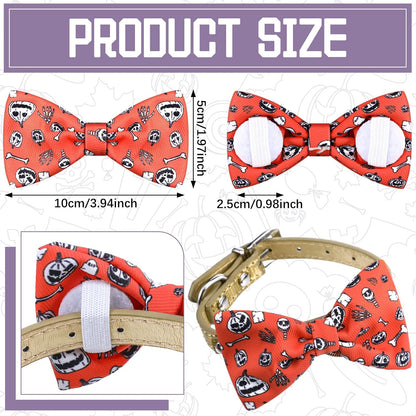 16 Pieces Dog Bow Ties Slide Dog Collar Bows Summer Hawaiian Styles Dog Collar Attachment Bows with