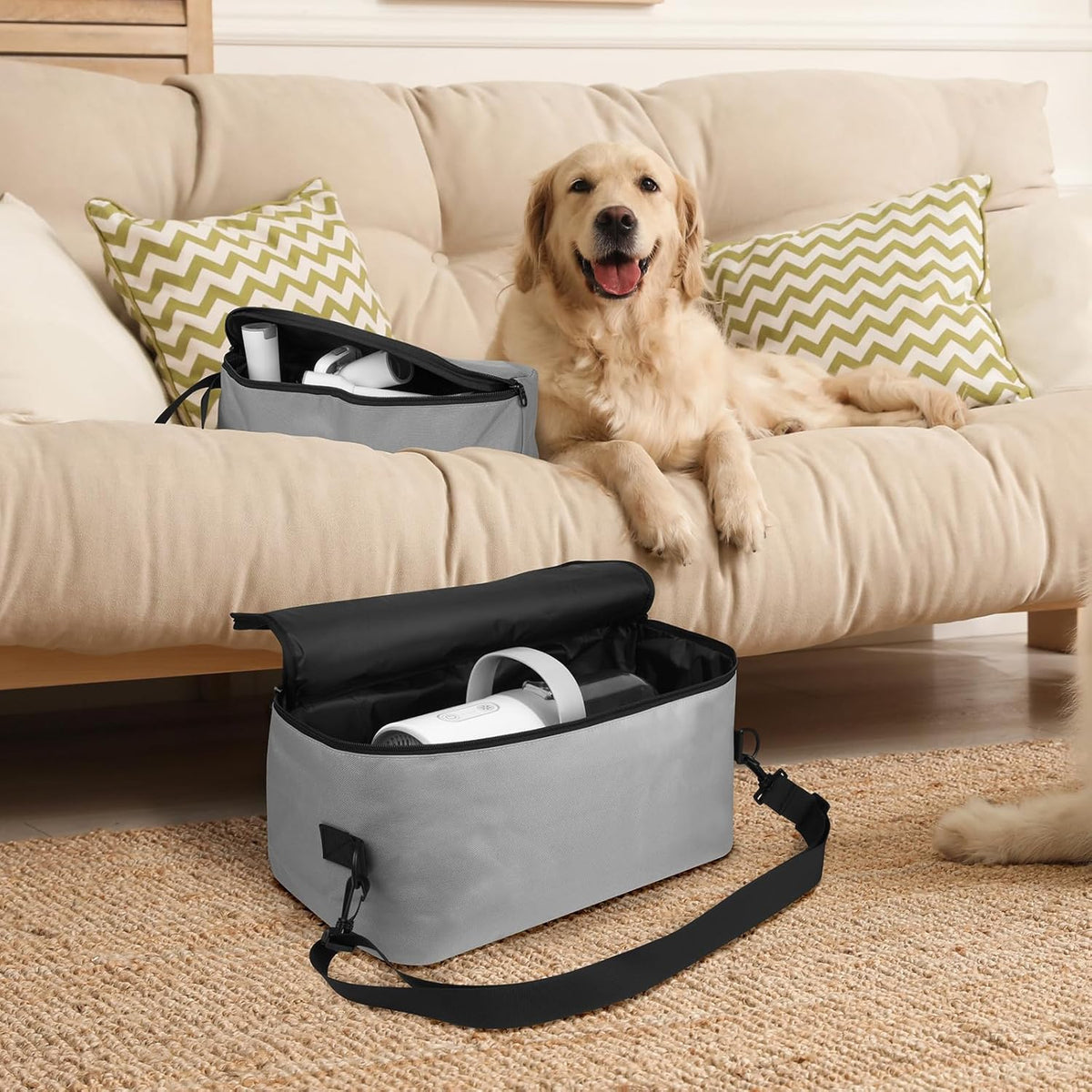 Beautyflier Pet Grooming Supplies Organizer, Protective Tote Bag Case for Pet Grooming Kit & Vacuum