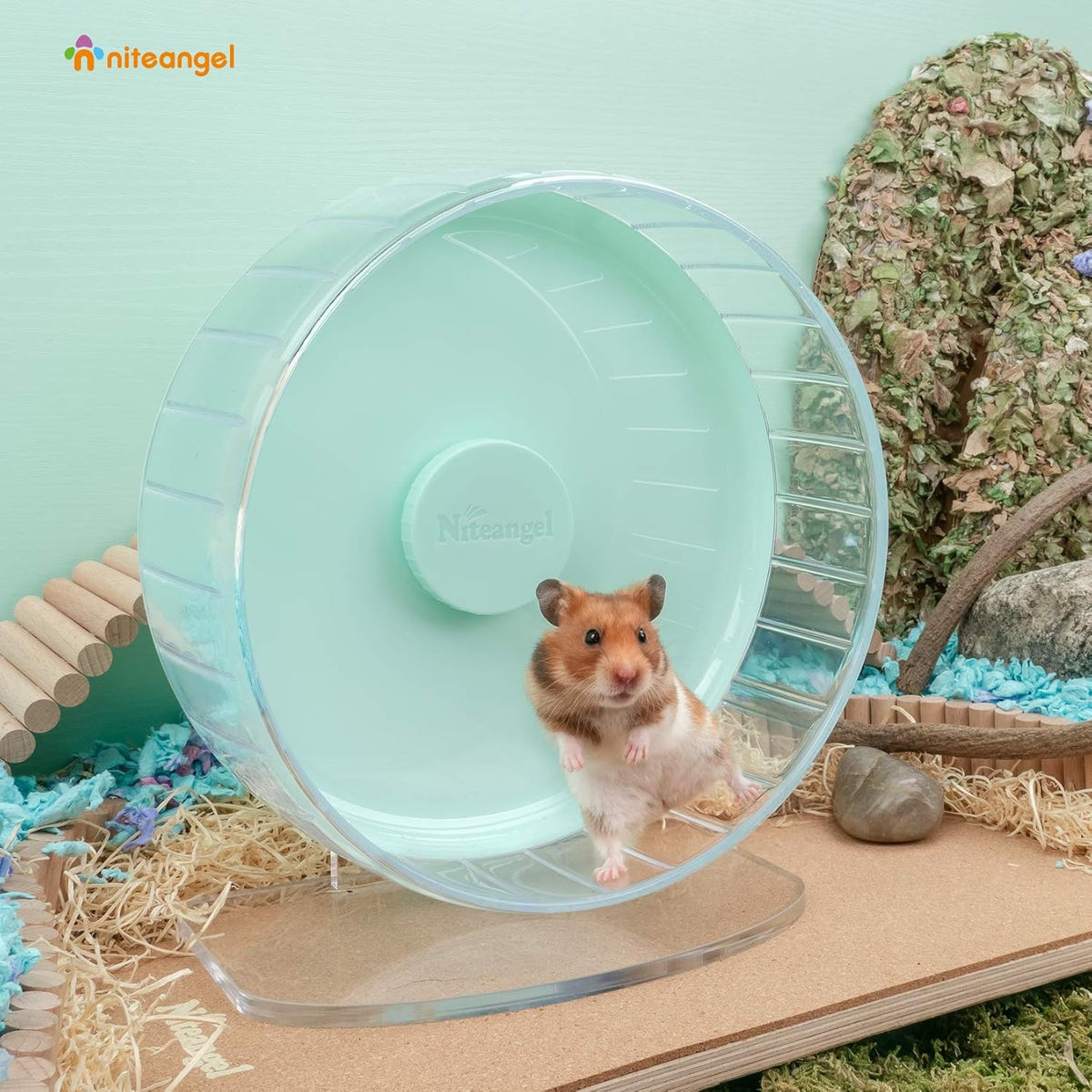 Niteangel Super-Silent Hamster Exercise Wheels: - Quiet Spinner Hamster Running Wheels with