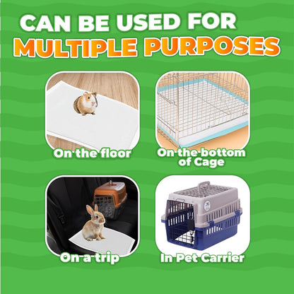 14"" X 18"" Disposable Guinea Pig Cage Liners 50 PCS, Rabbit, Hedgehog, Hamster, Chinchilla, Cat
