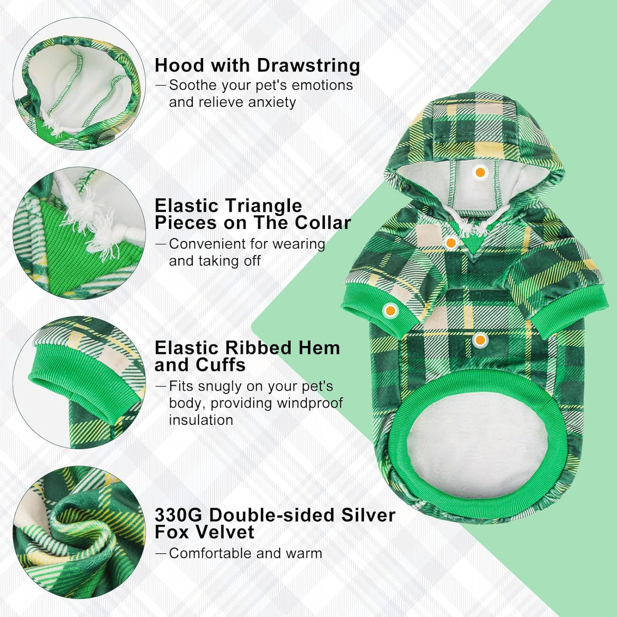BEAUTYZOO Dog Hoodie Sweaters for Small Medium Large Size Dogs Girls Boys- Premium Quality, Ultra