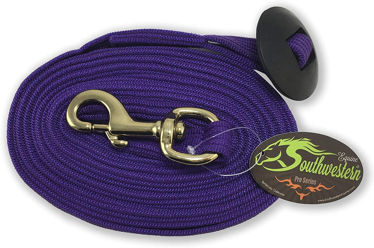 Southwestern Equine Lunge Line for Horses Cotton Horse Lunge Line with Bolt Snap & Rubber Stop