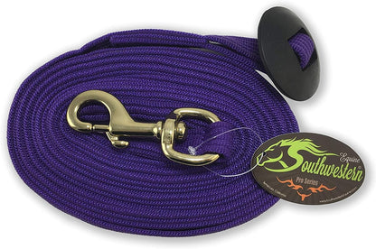 Southwestern Equine Lunge Line for Horses Cotton Horse Lunge Line with Bolt Snap & Rubber Stop