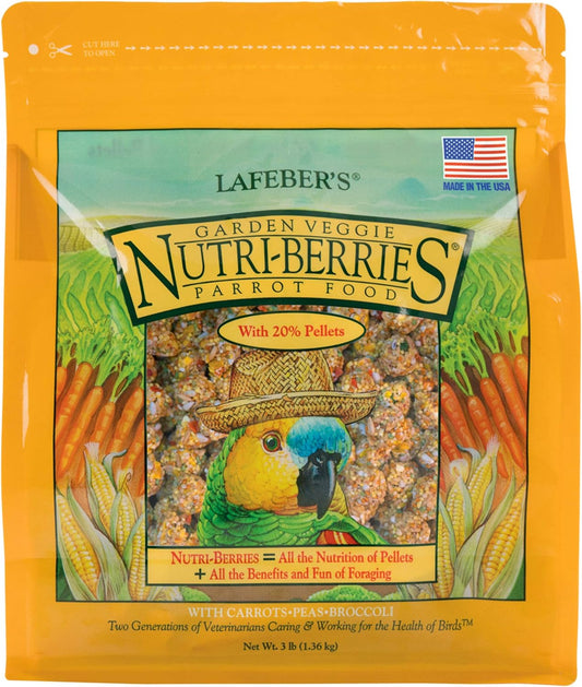 LAFEBER'S Garden Veggie Nutri-Berries Pet Bird Food, Made with Non-GMO and Human-Grade Ingredients