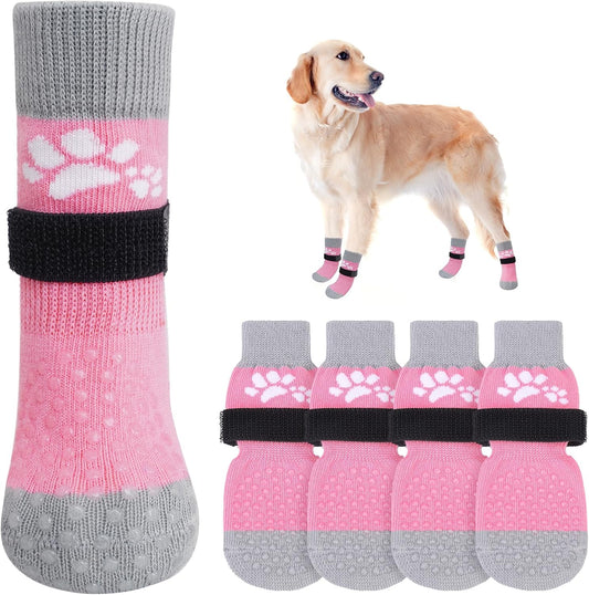 SCENEREAL Anti Slip Dog Sock to Prevent Licking Paws for Hardwood Floors, Boots & Paw Protector