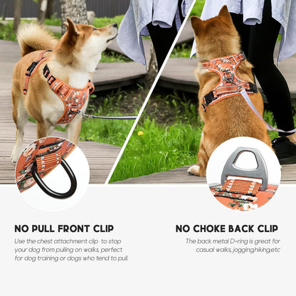 Timos Dog Harness for Large Dogs, No Pull Service Vest with Reflective Strips and Control Handle,No