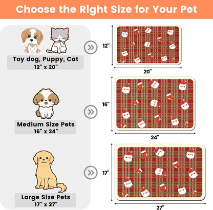 Pet Feeding Mat-Absorbent Pet Placemat for Food and Water Bowl, with Waterproof Rubber Backing
