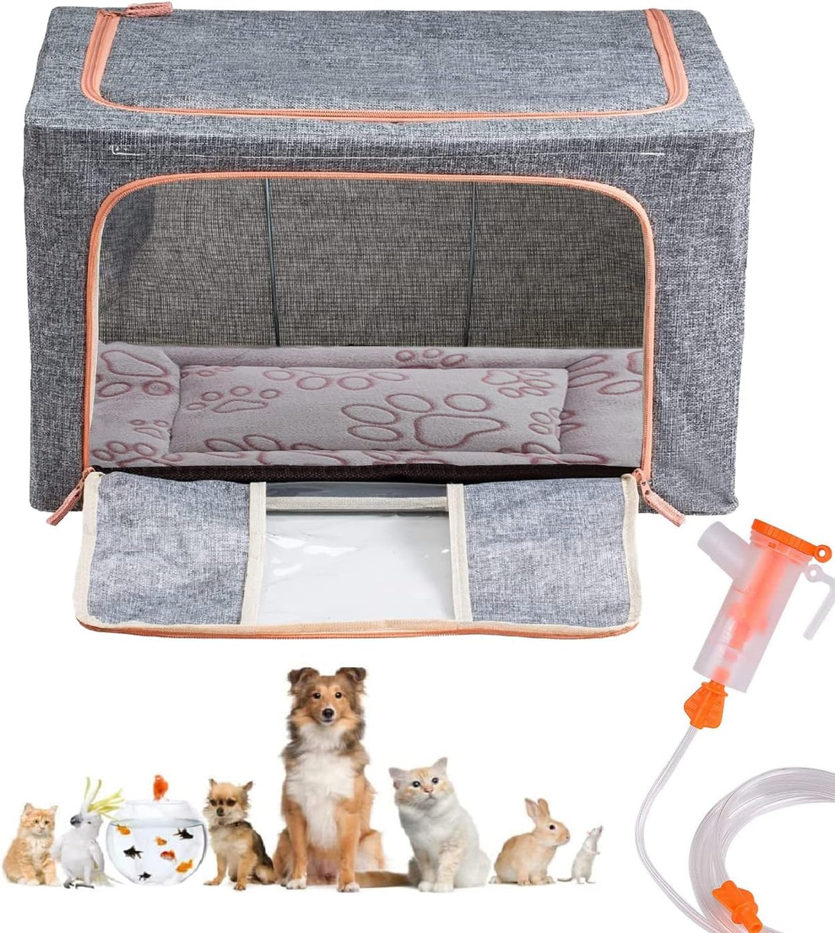 Puppy Incubator, Pet Atomization Oxygen Box, Incubator for Kitten and Puppies, Pet Nncubator with