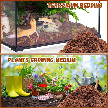 Legigo 6 Pack Compressed Coconut Fiber Substrate - 100% Organic Coconut Fiber Brick Bedding for
