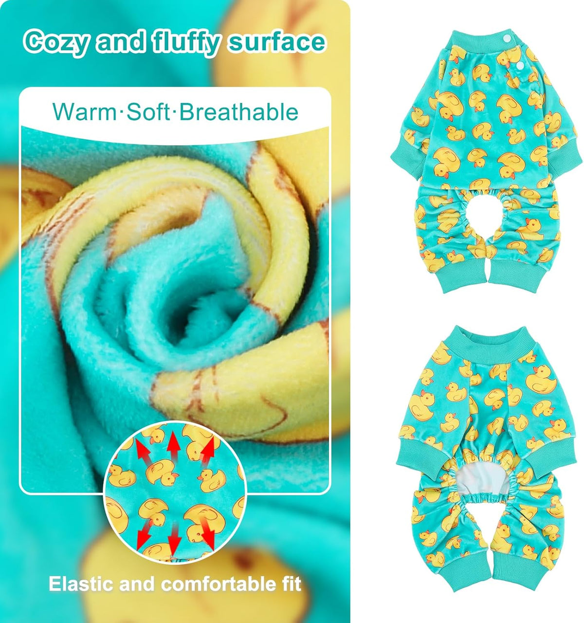 BEAUTYZOO Dog Pajamas Large Sized Dog, Summer Doggie Pajamas for Boy Girl, Soft Strechy Cotton