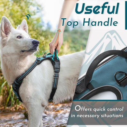 Eagloo Dog Harness Medium Sized Dog, No Pull Service Vest with Reflective Strips and Control