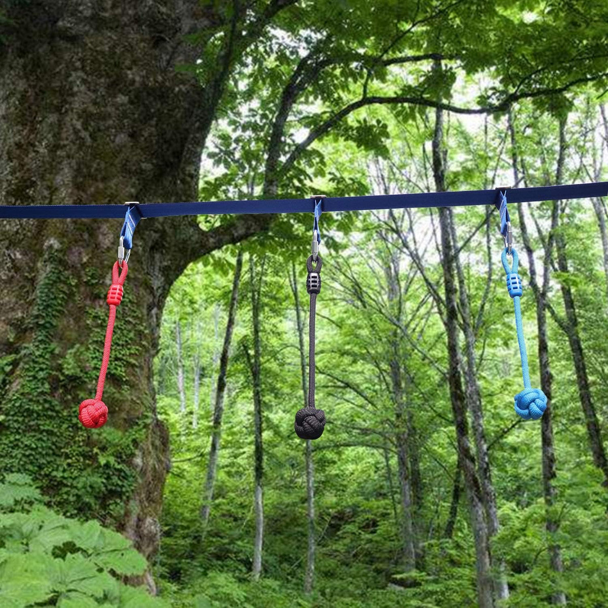 Rainbow Craft 3-Pack Ninja Fist Holds for Warrior Obstacle Course - Slackline & Monkey Bar