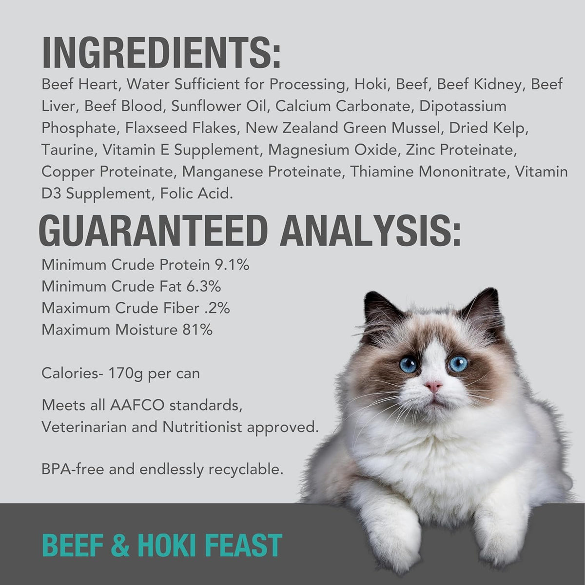 Feline Natural New Zealand Canned Catfood Wet Food, High-Meat, Low-Carb, & Grain Free Cat Food Wet