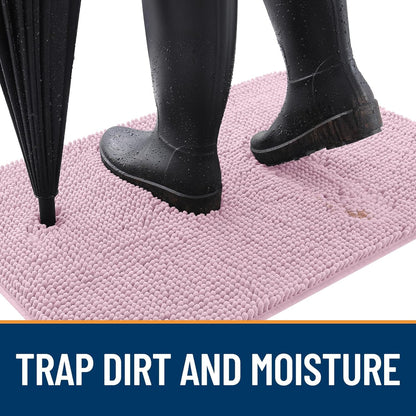 OLANLY Dog Door Mat for Muddy Paws 47x20, Absorbs Moisture and Dirt, Absorbent Non-Slip Washable