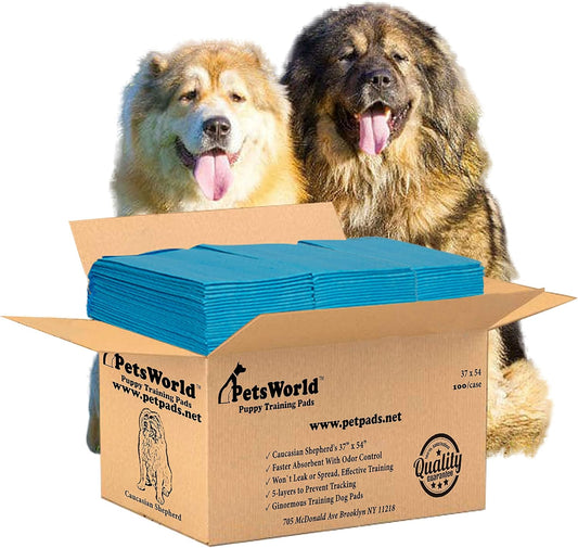PETSWORLD Enormous Dog Training & Potty Pads, 37x54 inch - Tear Resistant with Strong Leak-Proof