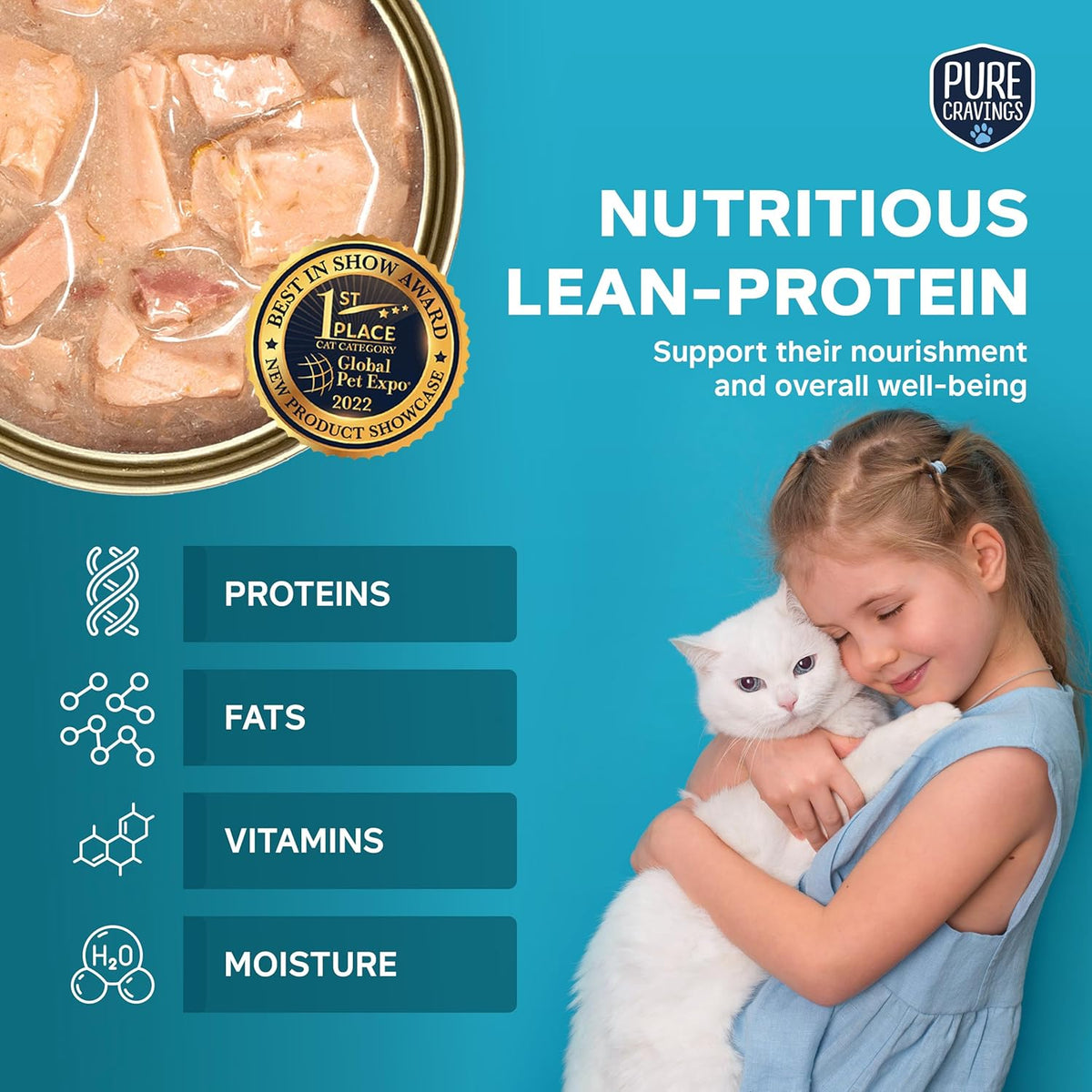 Flakes in Tuna Consommé, Canned Wet Cat Food Soup, 100% Mercury-Tested, Moist Can Fish, Grain-Free