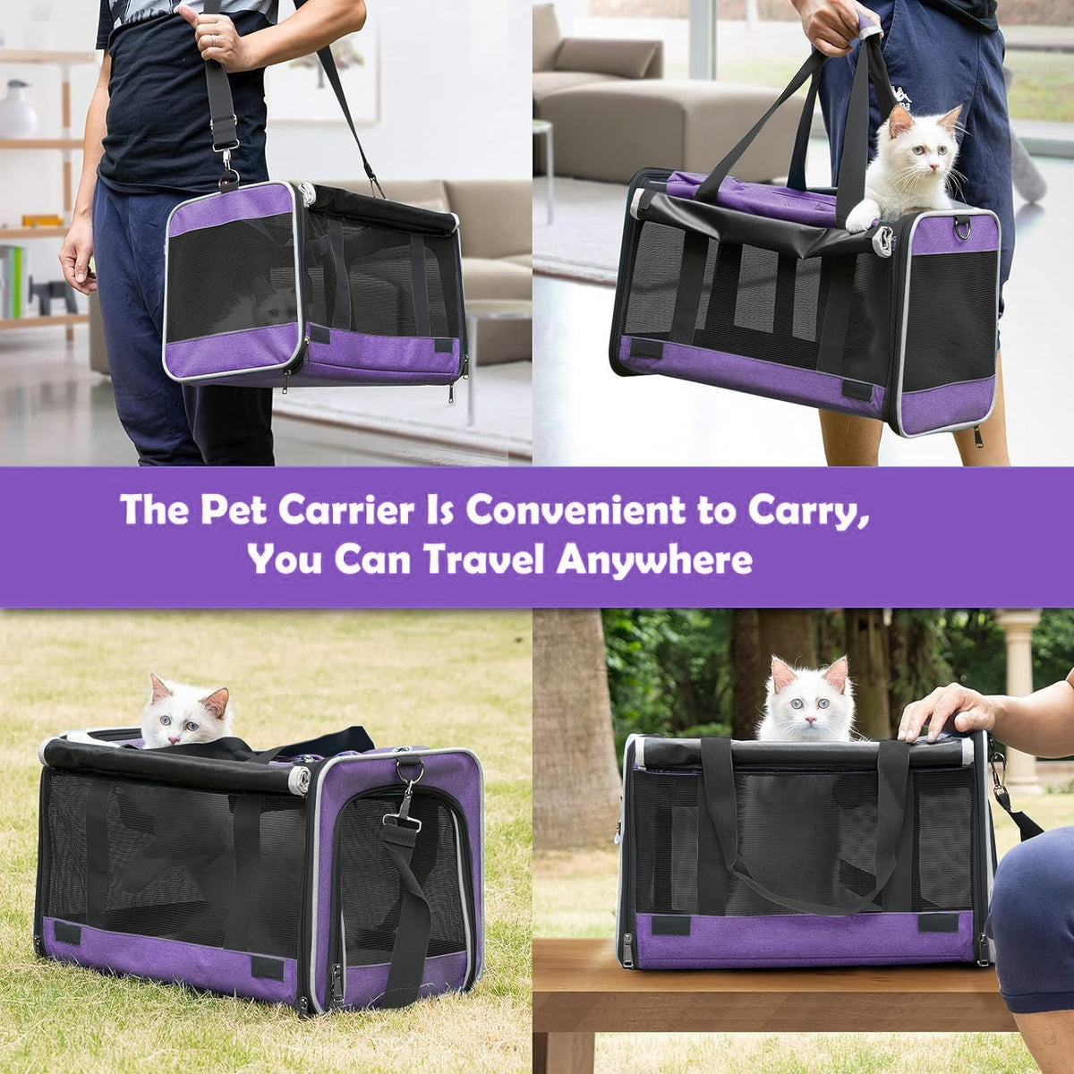 Carrying Bag for Yorkie Dog Travel Kennel Ventilated Softside Pet Carrier Tiny Dog Crate for Teacup