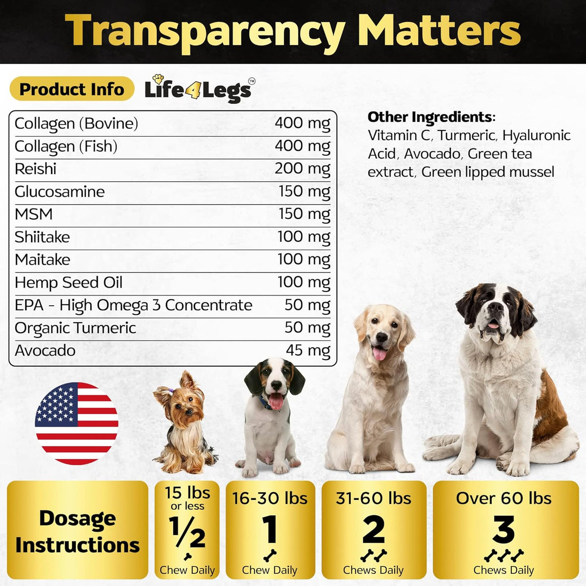 Soft Chews Dog Vitamins & Supplements - Dog Multivitamin - Hemp Oil Glucosamine Chondroitin Hip and