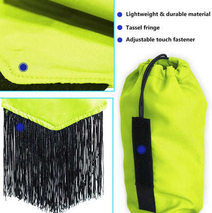 Harrison Howard Smooth Lightweight Adjustable Fastener Nylon Horse Tail Bag with Fringe