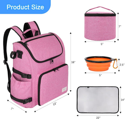 Modoker Dog Travel Bag Backpack, Airline Approved Pet Accessories Organizer for Dog and Cat with
