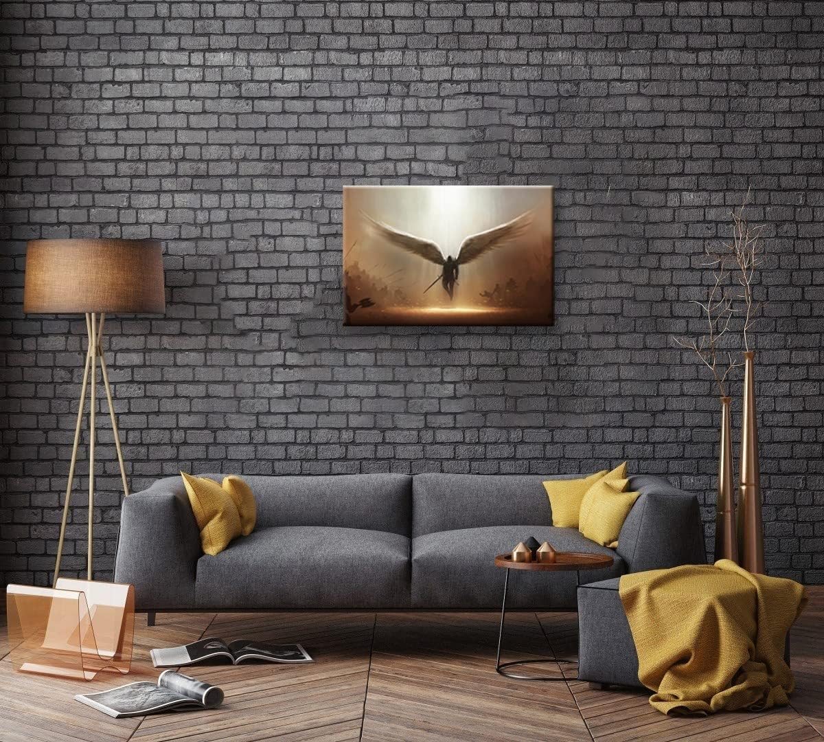 Fantasy Angel Stretched Canvas Wall Art for Living Room Bedroom Home Decoration,Abstract Anime