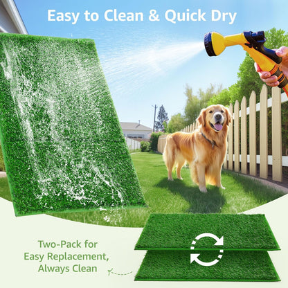 LOOBANI Dog Grass Pee Pads, Artificial Dog Grass Pads for Potty Tray, Fake Grass for Dogs to Pee