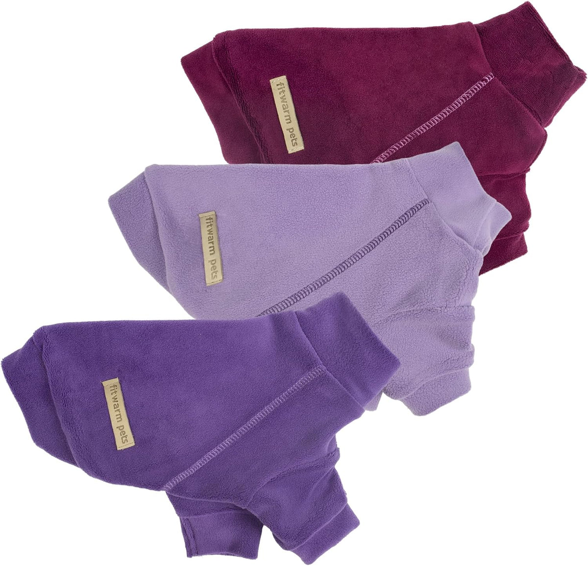 Fitwarm 3 Pack Classic Fleece Dog Sweater, Turtleneck Dog Sweatshirt, Dog Winter Clothes for Small