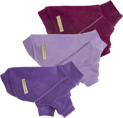 Fitwarm 3 Pack Classic Fleece Dog Sweater, Turtleneck Dog Sweatshirt, Dog Winter Clothes for Small