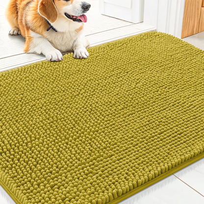 Smiry Dog Door Mat for Muddy Paws 30x20, Absorbs Moisture and Dirt Doormat, Non-Slip Washable Quick