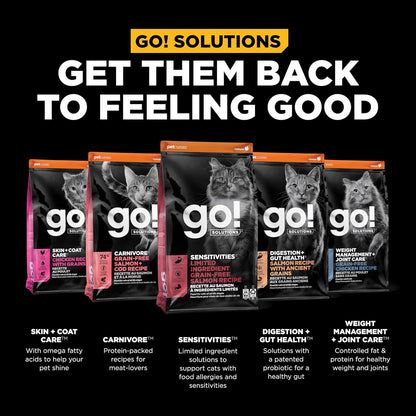 Go! Solutions Sensitivities Limited Ingredient, Grain-Free Dry Cat Food, Salmon Recipe for