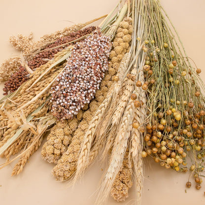 Natural Ear of Grain Flower&Herb Bedding Mate Habitat Decor, Adding Fun Hamster Accessories for