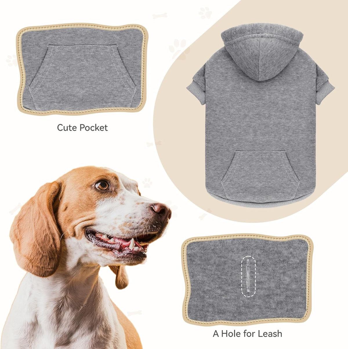 Dog Sweaters for Small Dogs Dog Hoodie Dog Sweater Solid Soft Brushed Fleece Dog Clothes Dog Hoodie
