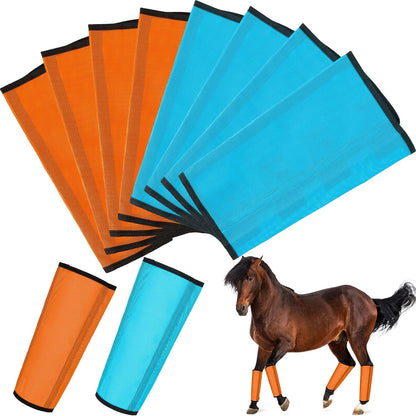 8 Pcs Mesh Fly Boots for Horse Breathable Mesh Horse Boots Protective Horse Leg Wraps Horse