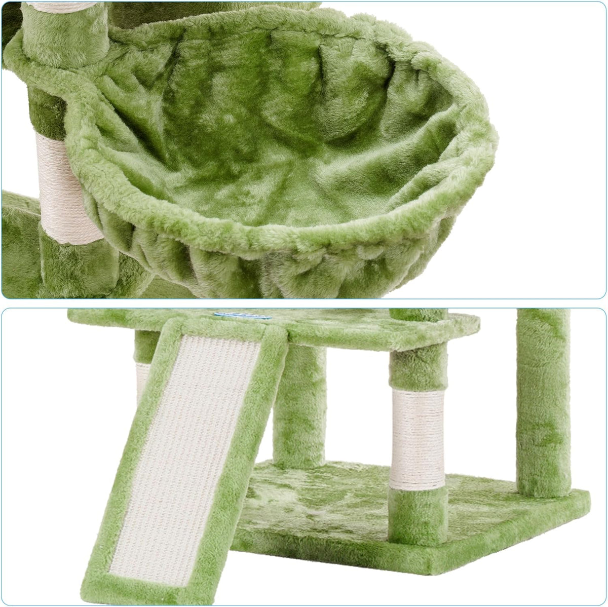 Hey-brother Cat Tree, 71 inches XL Large Cat Tower for Indoor Cats, Multi-Level Cat House with 3