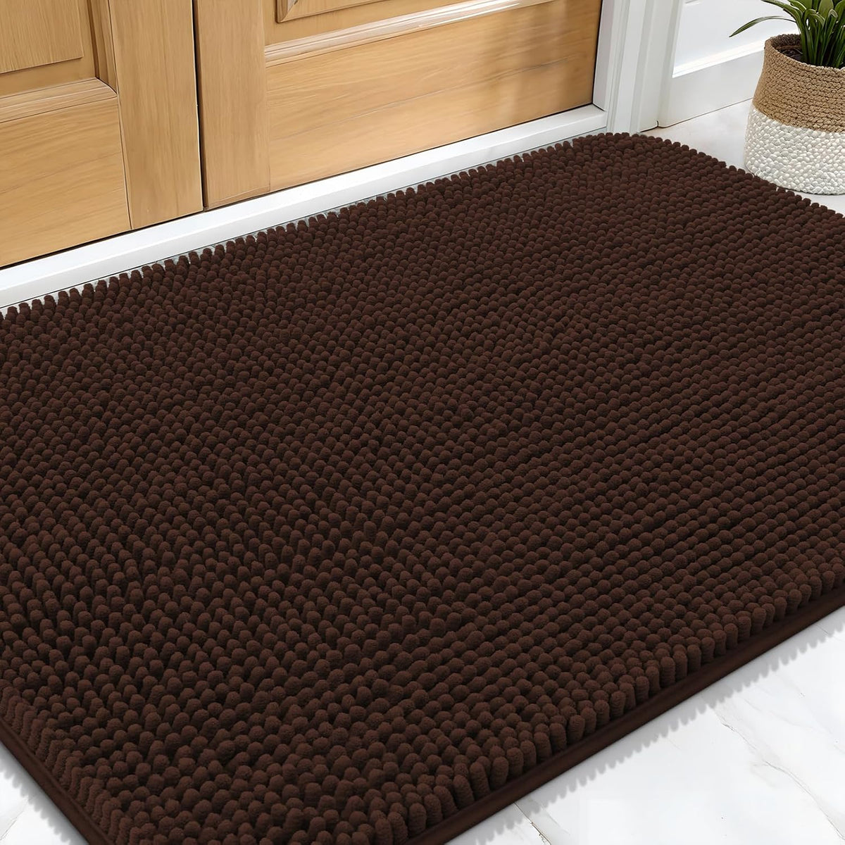 OLANLY Dog Door Mat for Muddy Paws 34x21, Absorbs Moisture and Dirt, Absorbent Non-Slip Washable