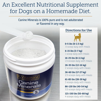 Rx Vitamins Canine Minerals - Essential Minerals for Dogs - Calcium, Magnesium, Iron Supplement