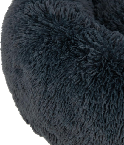 Best Pet Supplies Round Donut Dog Bed with Plush Faux Fur Fabric, Calming, Anti-Anxiety Cushion for