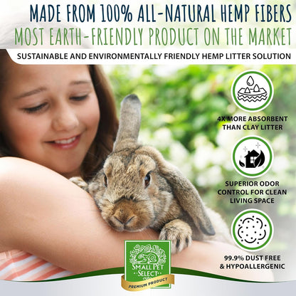 Small Pet Select - Hemp Pelleted Bedding, Non-Clumping, Biodegradable Animal Bedding, Eco Friendly
