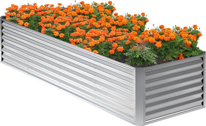 8x2x2FT Galvanized Raised Garden Bed,Planter Raised Beds-Metal Garden Box,Large Plant for Outdoor