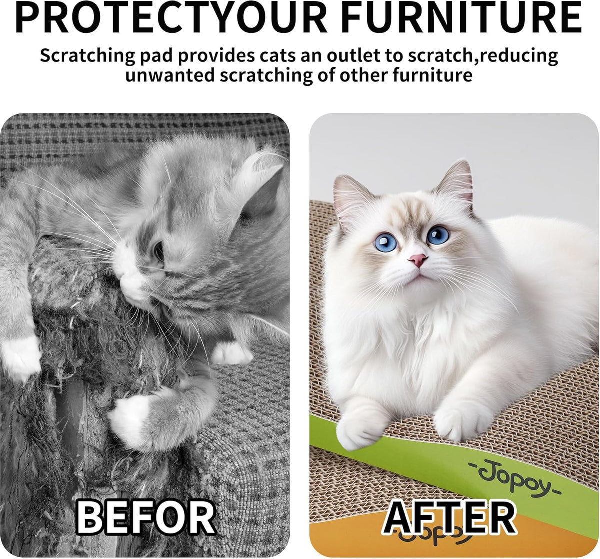 Cat Scratching Board, Corrugate Cat Scratcher for Indoor Cats with Catnip, Cat Scratch Pad with